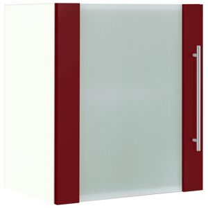 wiho Küchen Glashängeschrank »Flexi2«, Breite 50 cm Front: Rot Glanz, Korpus: Weiss Größe