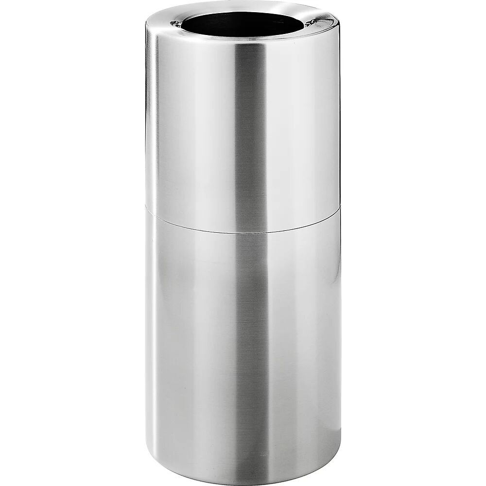Design-Abfallsammler Aluminium Volumen 45 l, HxØ 700 x 320 mm mit Innenbehälter
