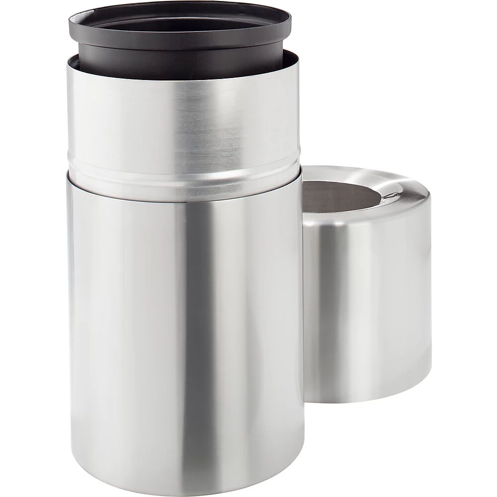 Design-Abfallsammler Aluminium Volumen 70 l, HxØ 775 x 380 mm mit Innenbehälter
