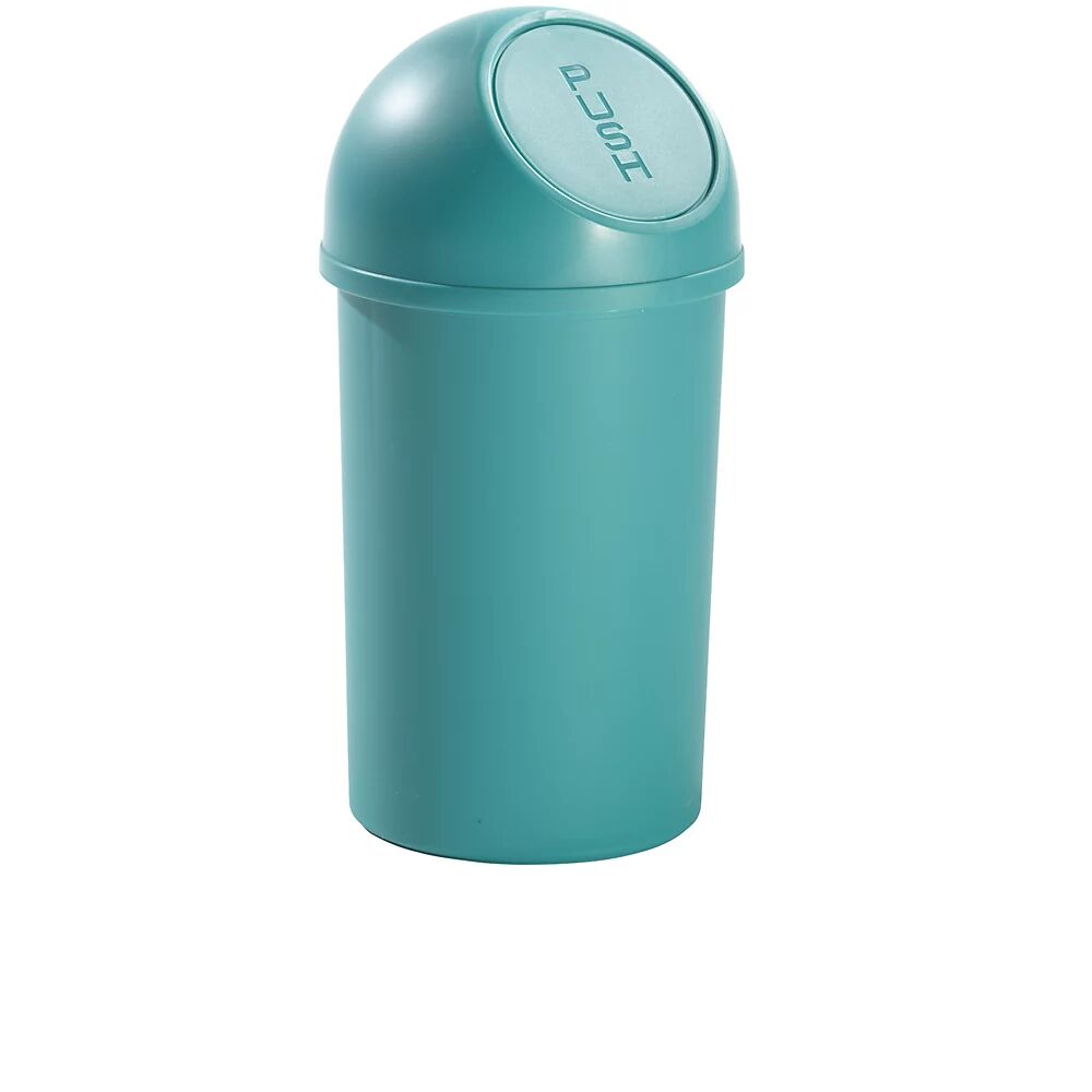 helit Push-Abfallbehälter aus Kunststoff Volumen 13 l, HxØ 490 x 252 mm grün, VE 6 Stk
