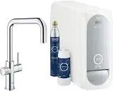 Grohe Blue Home U-Auslauf Starter Kit mit herausziehbarem Auslauf  mit herausziehbarem U-Auslauf und Bluetooth 4.0 supersteeel 31543DC0