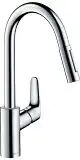 Hansgrohe Focus M41 Einhebel-Küchenmischer 240, Ausziehbrause, 2jet, sBox Focus M41 H: 40,6 Ausladung: 22 cm chrom 73880000