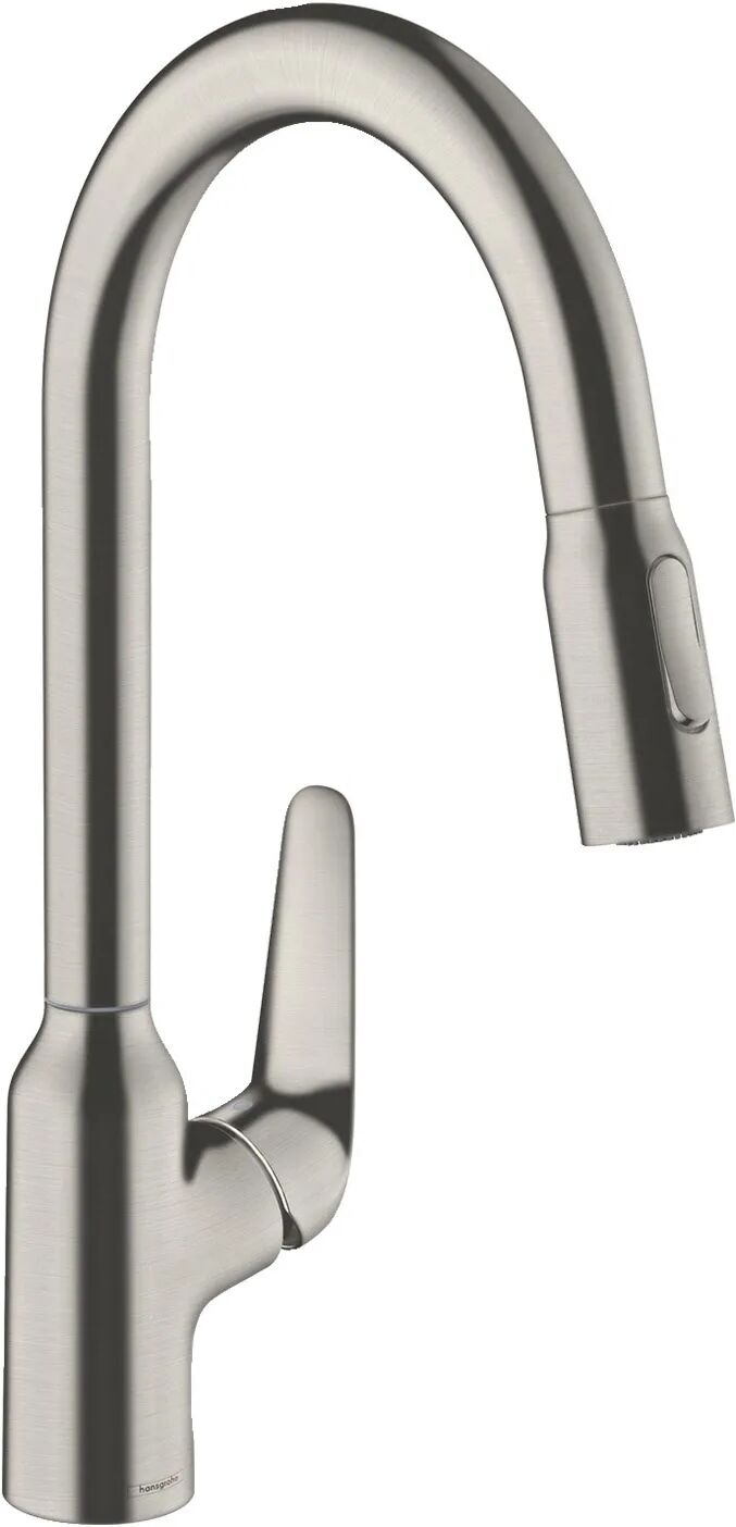 Hansgrohe Focus M42 Einhebel-Küchenmischer 220, Ausziehbrause, 2jet, sBox Focus M42 H: 40 Ausladung: 21 cm edelstahl finish 71820800