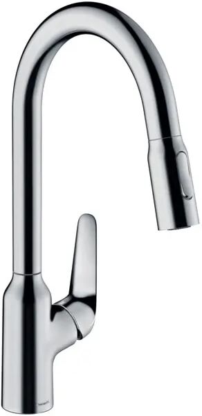 Hansgrohe Focus M42 Einhebel-Küchenmischer 220, Ausziehbrause, 2jet Focus M42 H: 40 Ausladung: 20,7 cm chrom 71800000