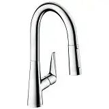 Hansgrohe Talis M51 Einhebel-Küchenmischer 160, Ausziehbrause, 2jet, sBox Talis M51 H: 35 Ausladung: 18,5 cm edelstahl finish 73850800