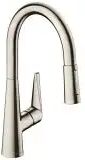 Hansgrohe Talis M51 Einhebel-Küchenmischer 200, Ausziehbrause, 2jet, sBox Talis M51 H: 40 Ausladung: 21,3 cm edelstahl finish 73851800