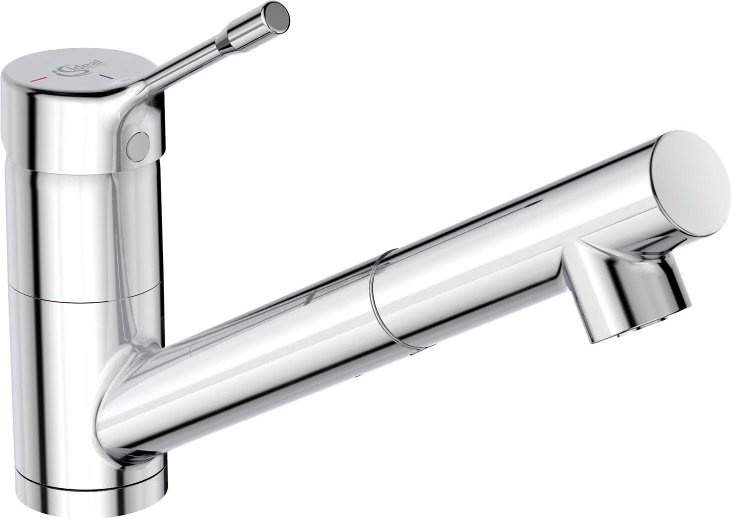 Ideal Standard Küchenarmatur, ausziehbare Handbrause, BlueStart CeraLook H: 17,2, T: 26,5 Ausladung: 22 cm chrom BC294AA