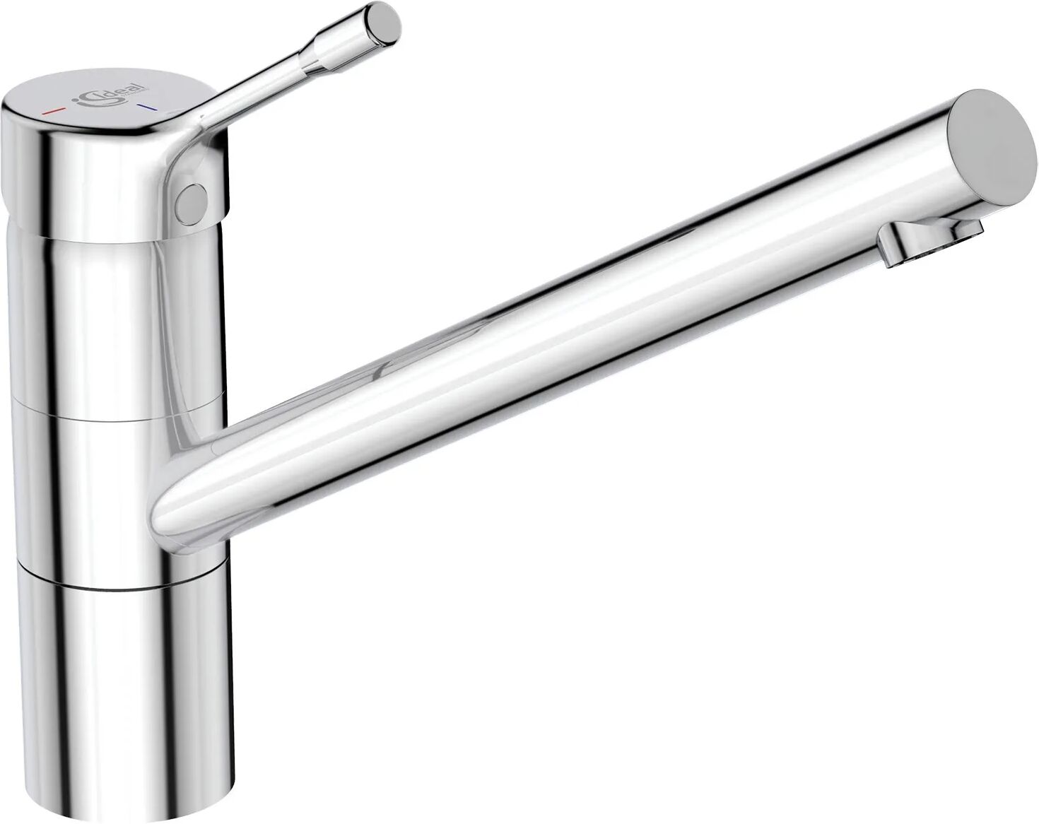 Ideal Standard Küchenarmatur, verlängerter Sockel CeraLook H: 19,6, T: 27,1, Ausladung: 23 cm chrom BC295AA