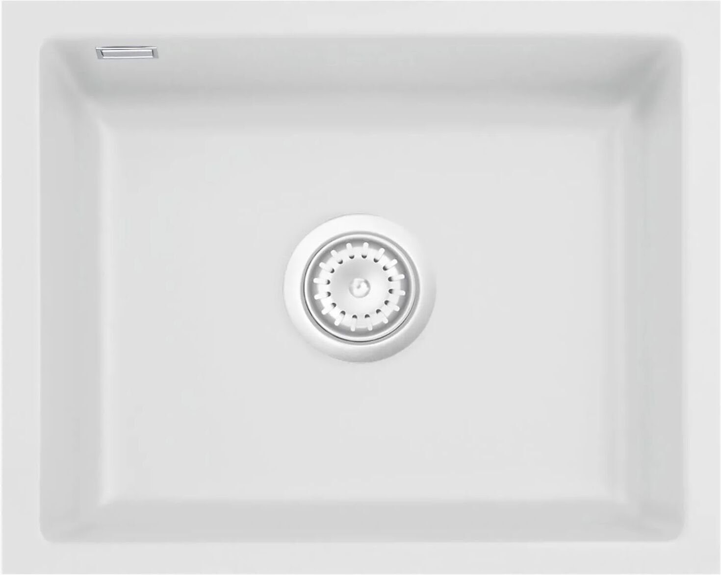 Systemceram Keradomo Mera 50 U Spüle zum Unterbau mit Handbetätigung  B: 55,1 T: 44,1 H: 20 cm satin mit cleanplus 535701-20-CP