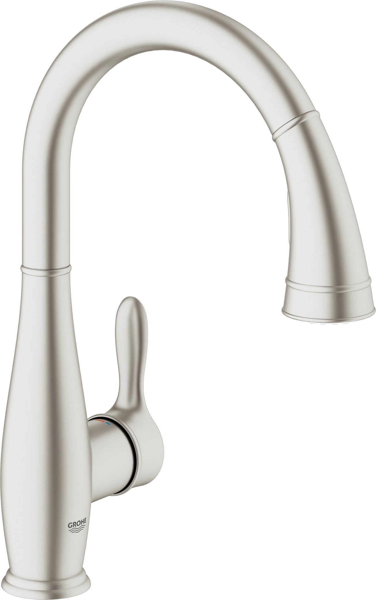 Grohe Parkfield Spültisch-Einhebelmischer 30215DC1 Supersteel, herausziehbare Spülbrause