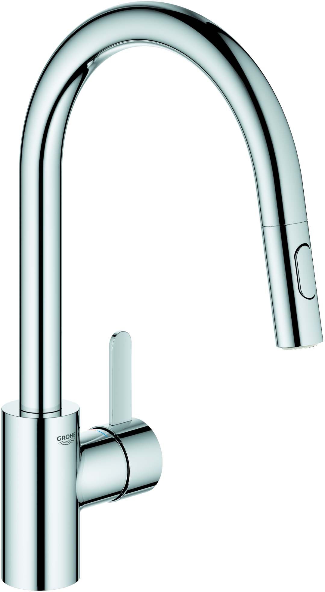 Grohe Eurostyle Cosmopolitan Spültisch-Einhebelmischer 31481001 chrom, schwenkbarer Rohrauslauf, herausziehbare Dual-Spülbrause