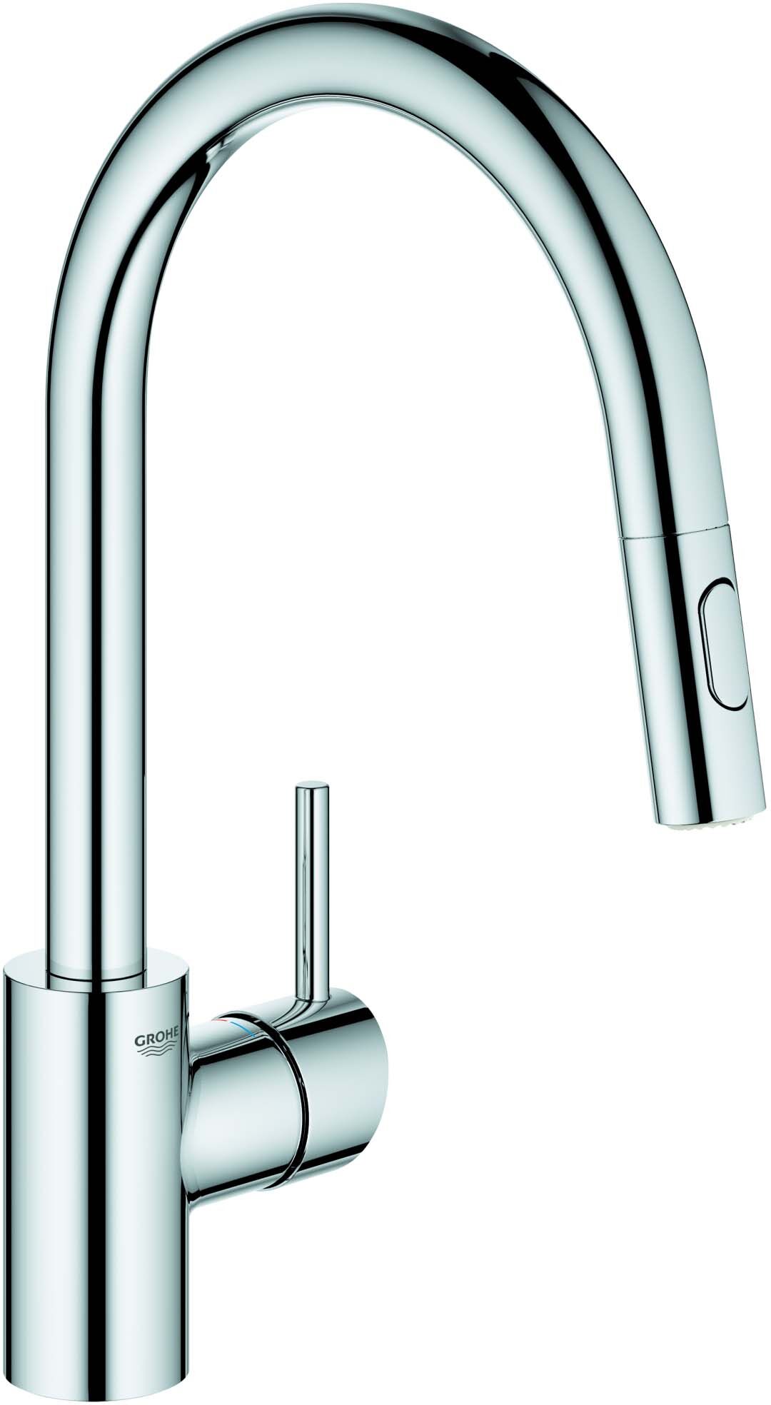 Grohe Concetto Spültisch-Einhebelmischer 31483002 chrom, schwenkbarer Rohrauslauf, herausziehbare Dual-Spülbrause