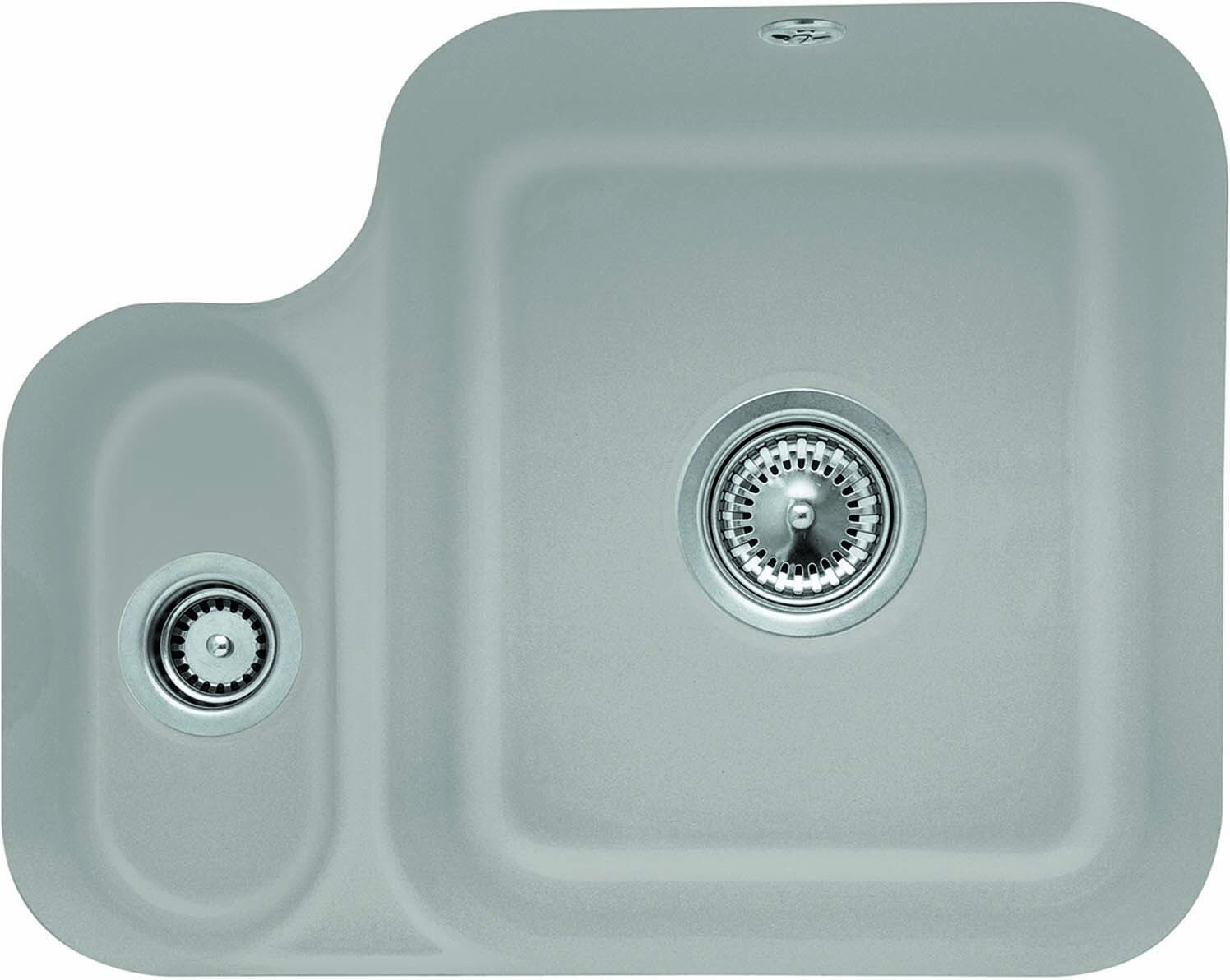 Villeroy und Boch Unterbauspüle 670202KR mit Ablaufgarnitur, Exzenterbetätigung, Resteschale, Crema