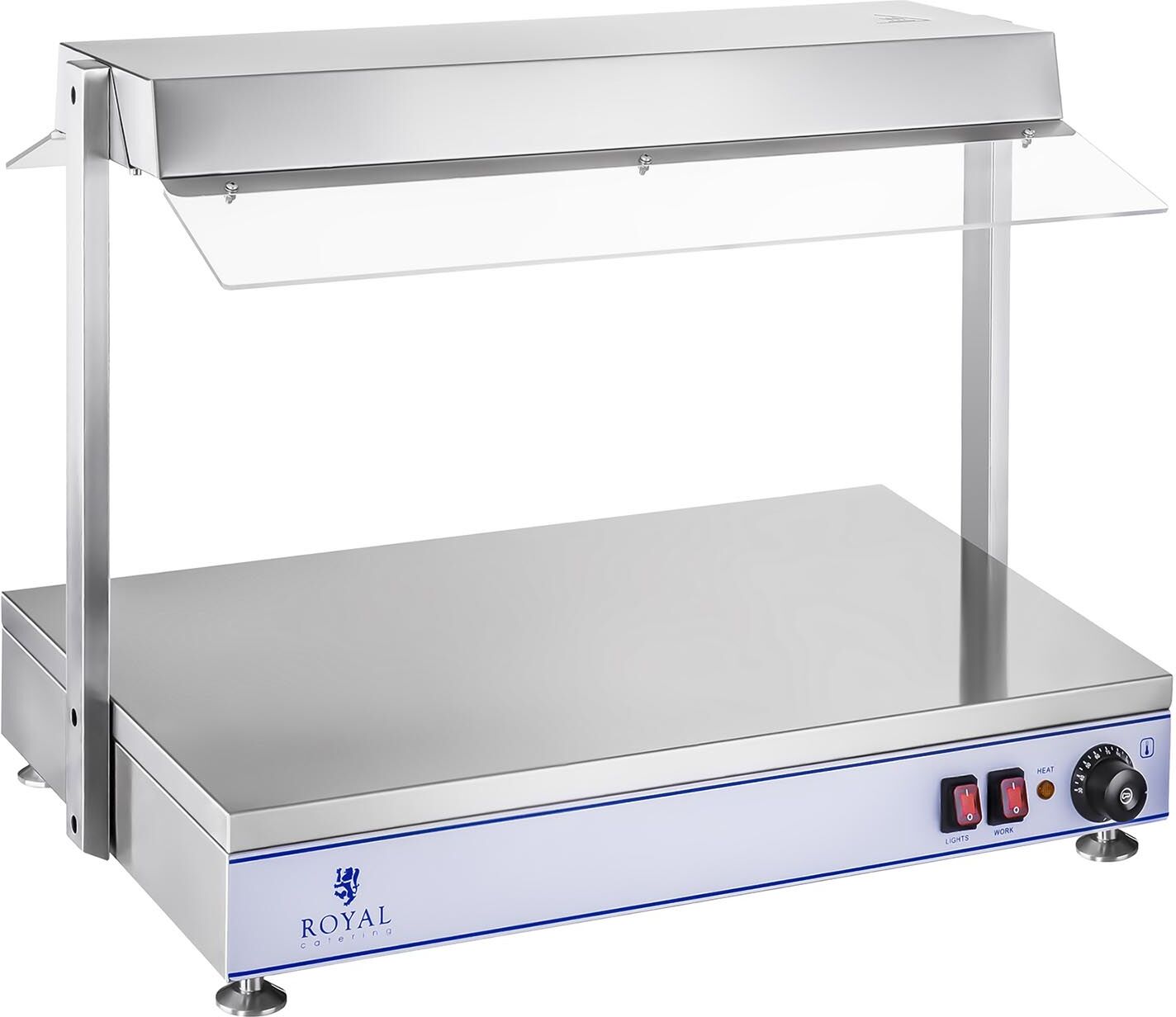 Royal Catering Ohřívací deska s halogenovými lampami-1100 W-ušlechtilá ocel RCHP-70