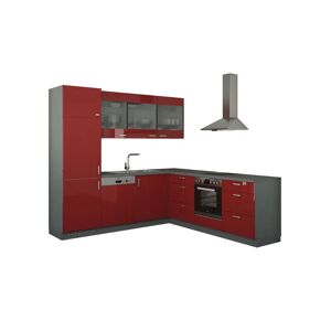 Höffner Winkelküche ohne Elektrogeräte  Sylt ¦ rot