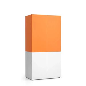 PLAN Büroküchenschrank NIKA 1000 x 600 x 2000 mm, Orange