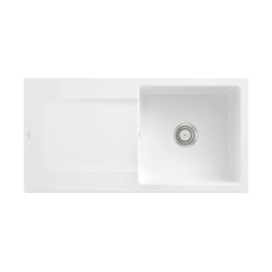 Villeroy & Boch Villeroy&Boch Spülbecken, Küchenspüle Siluet 60 Weiß Alpin 100x51cm, Unterschrankbreite 60 cm