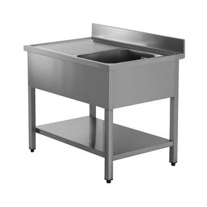 Inox E Inox GastroHero Spültisch ECO 10x6 mit 1 Becken rechts