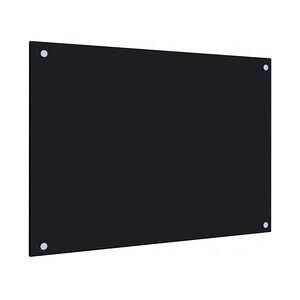 vidaXL Küchenrückwand Schwarz 70x50 cm Hartglas