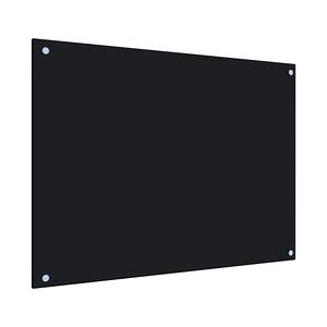 vidaXL Küchenrückwand Schwarz 80x60 cm Hartglas