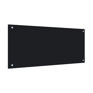 vidaXL Küchenrückwand Schwarz 90x40 cm Hartglas