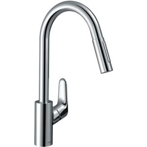 Hansgrohe - Focus M41 - Spültischarmatur M4116-H240 mit ausziehbarer Geschirrbrause, sBOX, verchromt 73880000