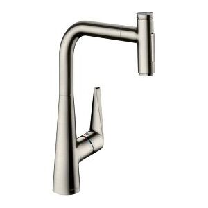 Hansgrohe Talis Küchenarmatur 72823800 Edelstahl-optik, Ausziehbrause, 2jet