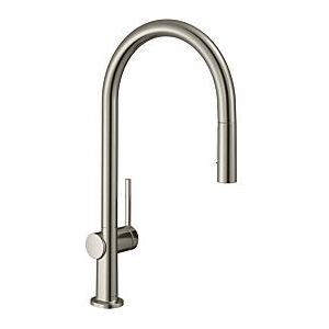 Hansgrohe Talis M54-210 Küchenarmatur 72800800 Edelstahl Finish, mit Ausziehbrause 2jet