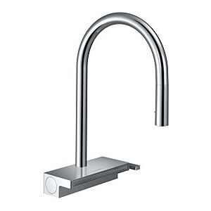 Hansgrohe Aquno Select M81 Küchenarmatur 73831000 mit Ausziehbrause, 3jet, sBox, chrom