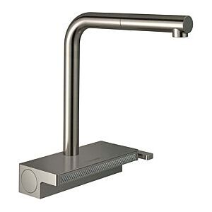 Hansgrohe Aquno Select M81 Küchenarmatur 73830800 Edelstahl Finish, mit Ausziehbrause, 2jet, sBox