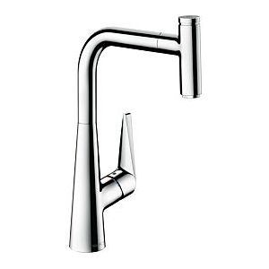 Hansgrohe Talis Spültisch-Einhebelmischer 72826000 mit Ausziehauslauf, 1jet, 4,4 l/min, chrom