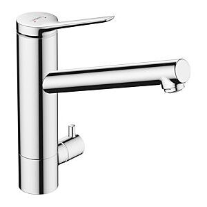 Hansgrohe Zesis M33 200 Küchenarmatur 74807000 1jet, Geräteabsperrventil, CoolStart, chrom