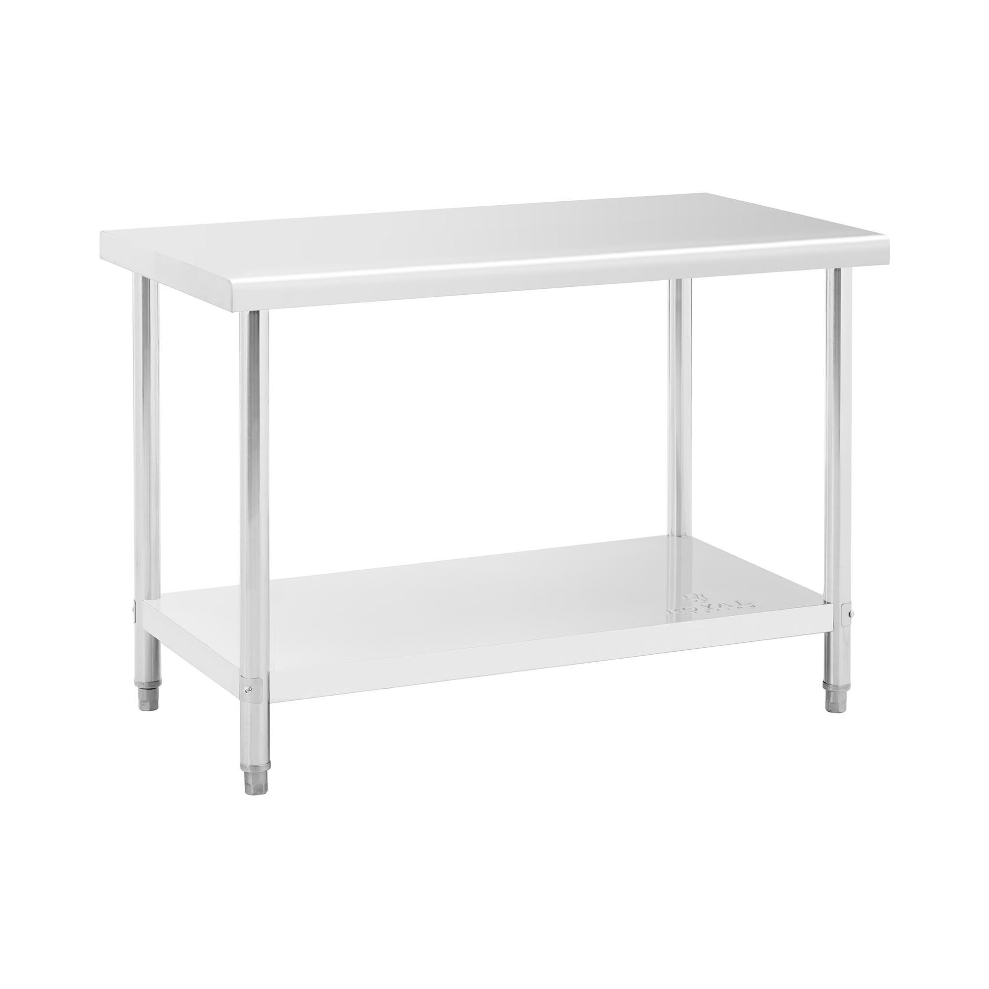 Royal Catering Edelstahl-Arbeitstisch - 120 x 60 cm - maximale Tragfähigkeit 110 kg 10011093