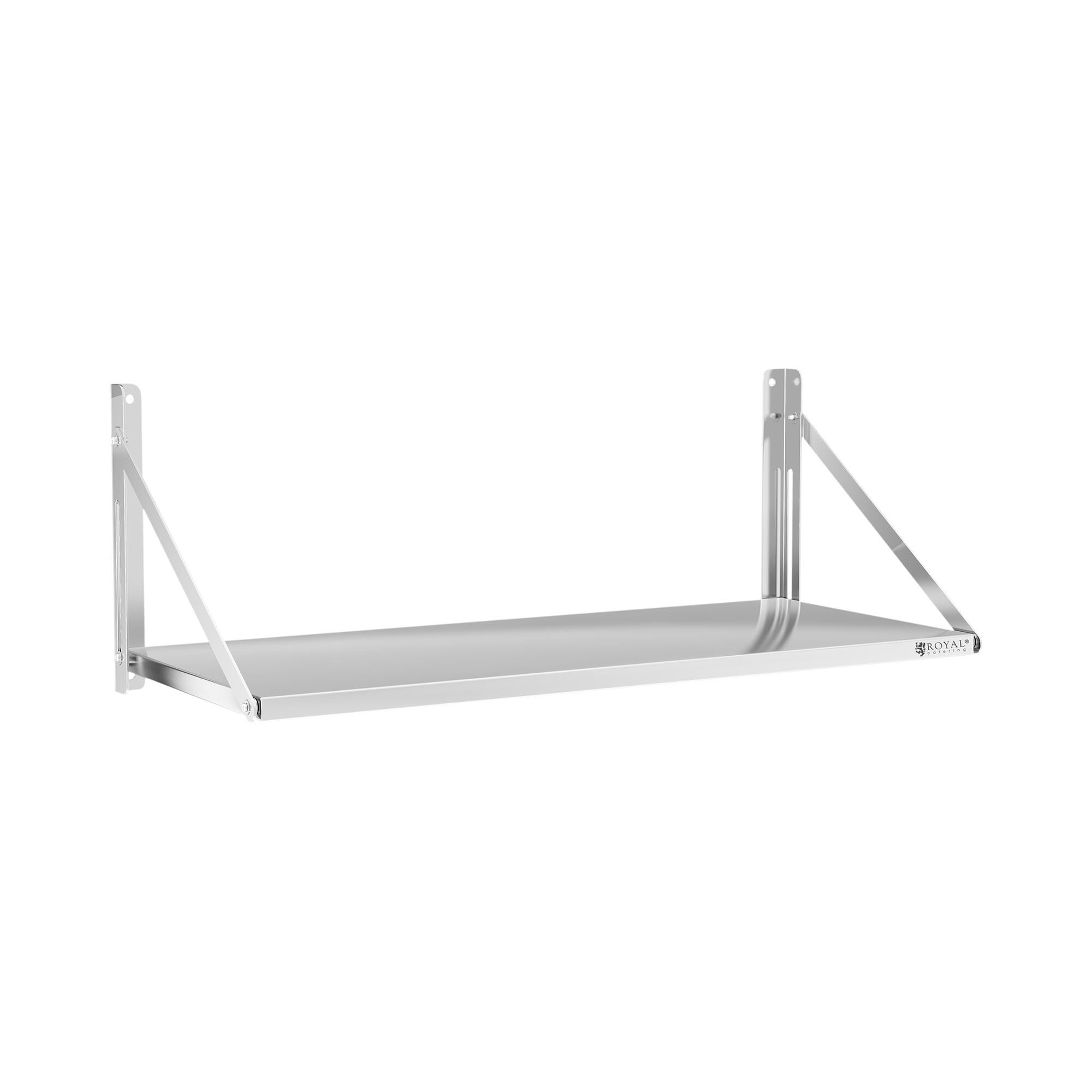 Royal Catering Wandbord - klappbar - 120 x 45 cm - 40 kg - Edelstahl 10011709