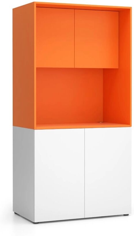 PLAN Büroküche nika ohne ausstattung 1000 x 600 x 2000 mm, orange