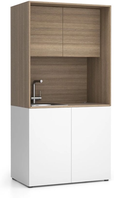 PLAN Büroküche nika mit waschbecken und wasserhahn 1000 x 600 x 2000 mm,