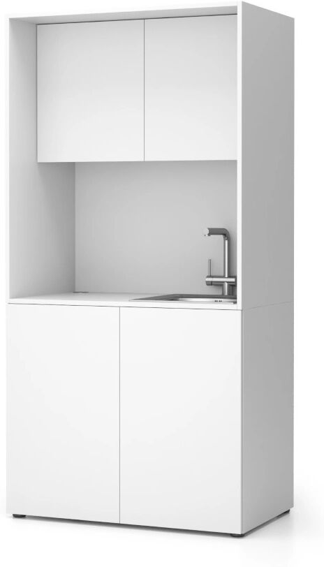 PLAN Büroküche nika mit waschbecken und wasserhahn 1000 x 600 x 2000 mm,