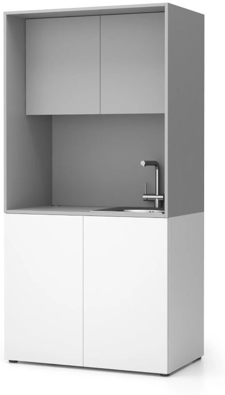 PLAN Büroküche nika mit waschbecken und wasserhahn 1000 x 600 x 2000 mm,