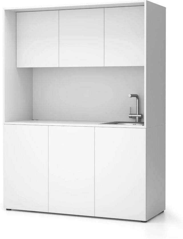 PLAN Büroküche nika mit waschbecken und wasserhahn 1481 x 600 x 2000 mm,