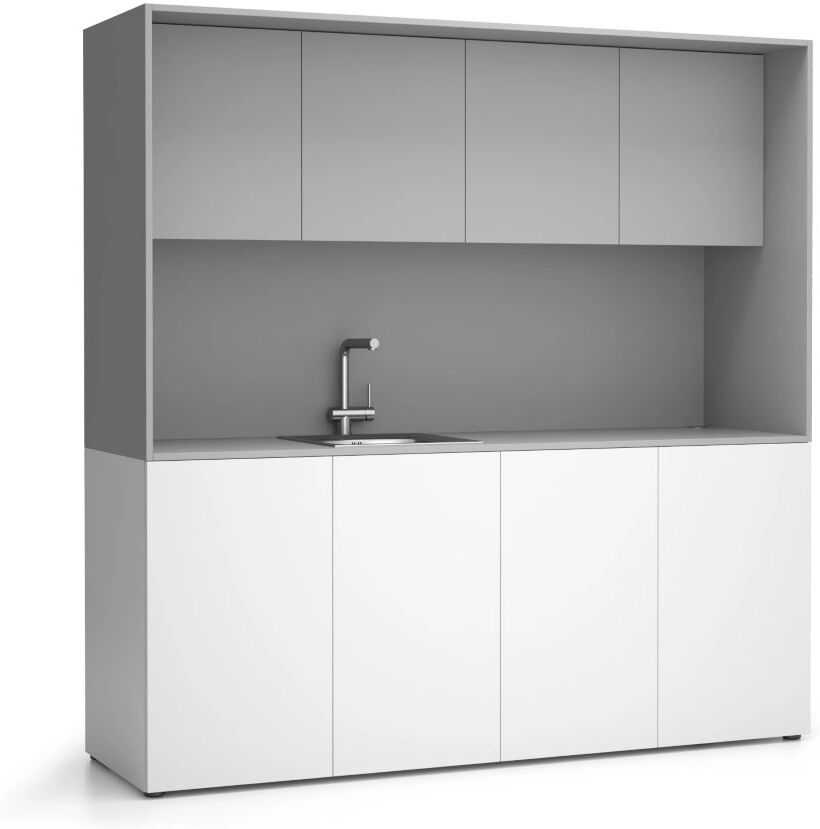 PLAN Büroküche nika mit waschbecken und wasserhahn 1963 x 600 x 2000 mm,