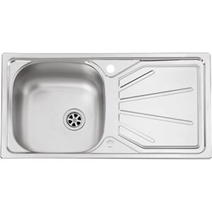 Fregadero 1 seno de acero inox cuadrado DELINIA 44.5 x 44.5 cm