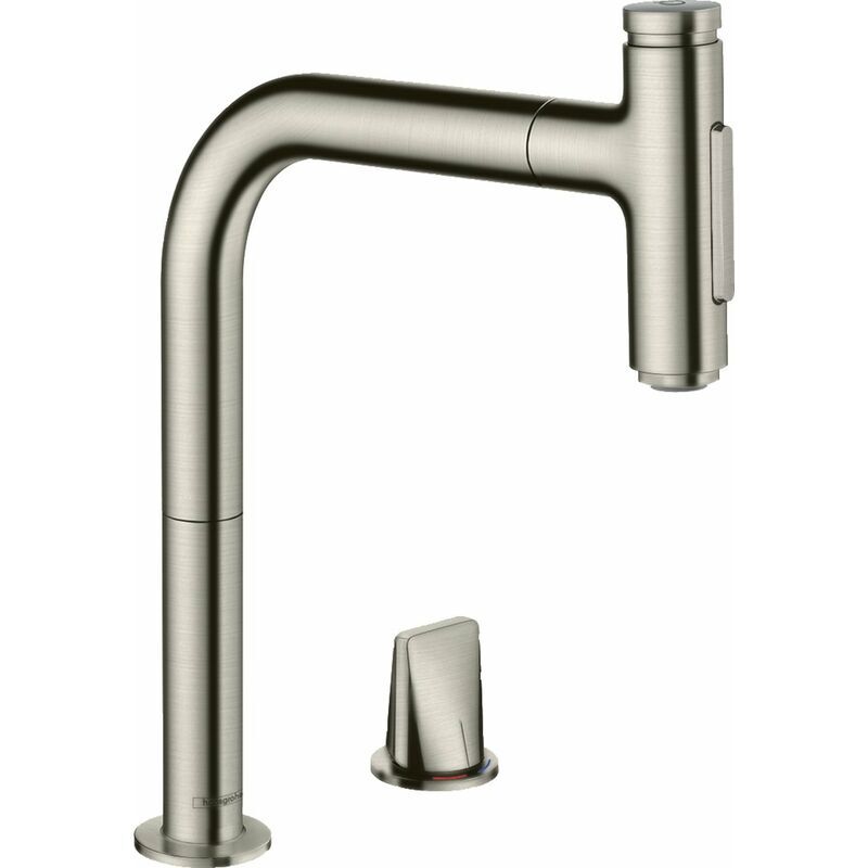 hansgrohe Metris Select M71 Mezclador de cocina monomando de 2 agujeros