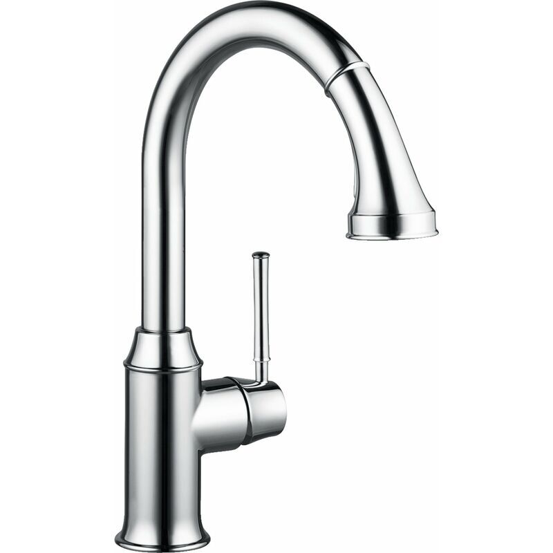 HANSGROHE Mezclador monomando de cocina Hansgrohe M53 240, ducha extraíble, 2