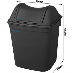 GGM GASTRO - AIR-WOLF Poubelle hygiénique avec capot - 8 litres - plastique ABS - Anthracite Anthracite