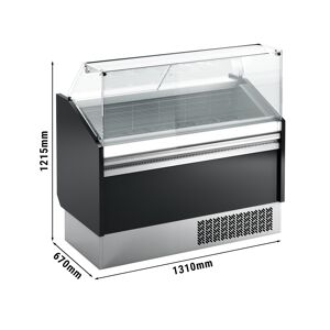 GGM GASTRO - Comptoir à glace - Levi - 1310mm - avec éclairage LED - pour 7 + 7 bacs