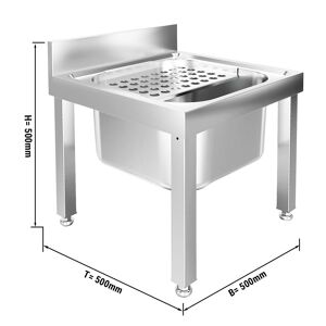 GGM GASTRO - Évier avec grille d'égouttage réglable