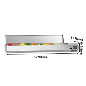 GGM Gastro - Vitrine refrigeree ECO - 2000x335mm - 10x GN 1/4 Argent