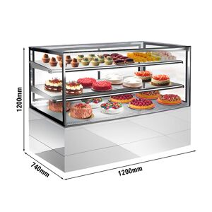 GGM GASTRO - Vitrine à gâteaux - 1200mm - avec éclairage LED & 2 étagères