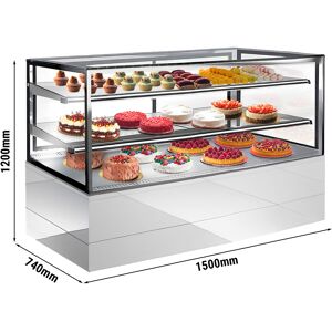 GGM GASTRO - Vitrine à gâteaux - 1500mm - avec éclairage LED & 2 étagères