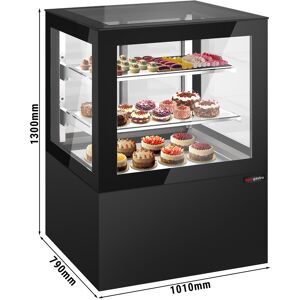 GGM GASTRO - Vitrine à gâteaux - 1010mm - avec éclairage & 2 étagères Noir